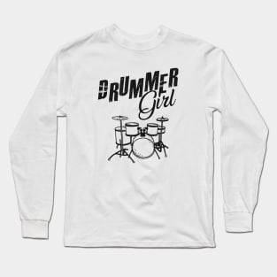 Drummer Girl Long Sleeve T-Shirt